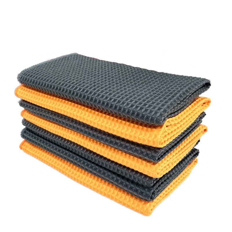 C029 300gsm 40x40cm Waffle Towel Glass Cleaning Cloth